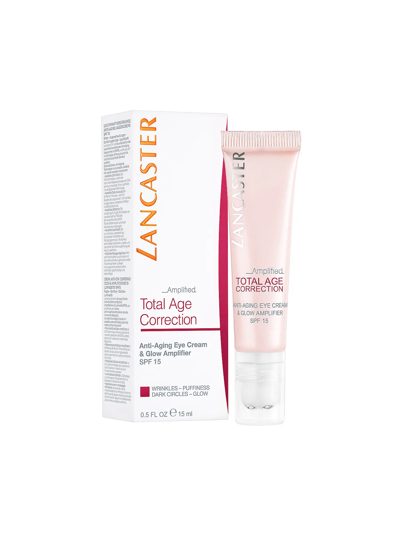 LANCASTER | Total Age Correction Anti Aging Eye Cream & Glow Amplifier SPF15 15ml | 